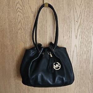 Michael Kors Black Leather Shoulder Bag